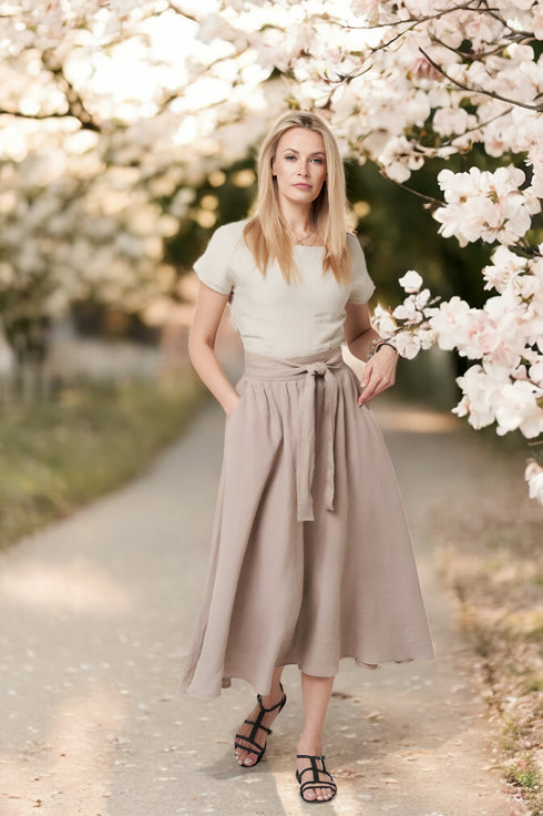 Linen blouse and skirt from Baltic linen